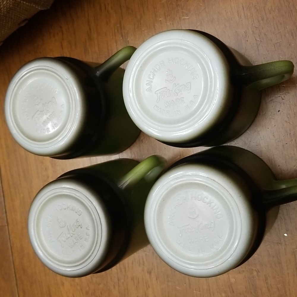 Anchor Hocking Fire-King Ware Cups set of 4 - Picture 10 of 12